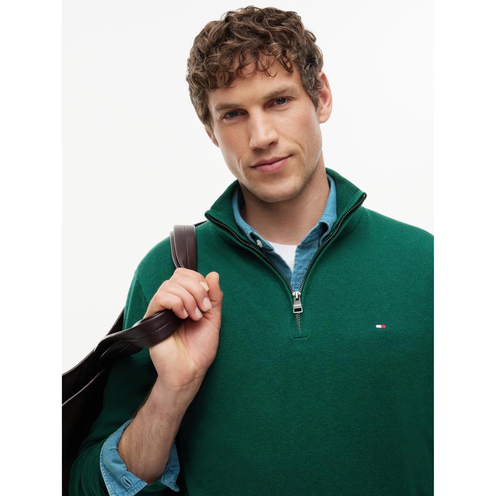 Tommy Hilfiger Cashmere Blend Zip Mock Sweater